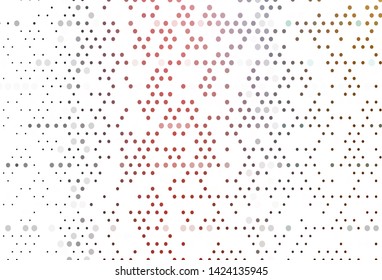 Light Pink, Yellow vector cover with spots. Abstract illustration with colored bubbles in nature style. Pattern for beautiful websites.