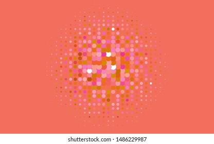 Light Pink, Yellow vector cover with spots. Beautiful colored illustration with blurred circles in nature style. Pattern for beautiful websites.