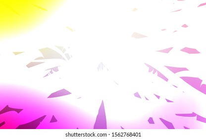Light Pink, Yellow vector cover with stright stripes. Shining colored illustration with sharp stripes. Smart design for your business advert.