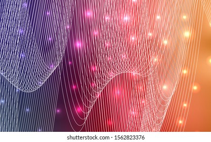 Light Pink, Yellow vector cover with happy holiday ribbons. Blurred decorative design in anniversary style with confetti. The pattern can be used for birthday gifts, congratulations.
