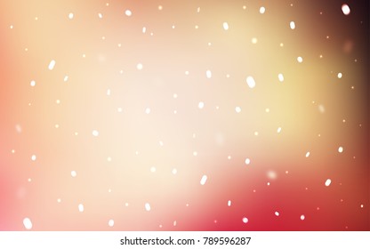 Light Pink, Yellow vector cover with beautiful snowflakes. Modern geometrical abstract illustration with crystals of ice. The pattern can be used for new year ad, booklets.