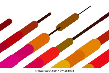 Light Pink, Yellow vector cover with rounded stripes. Decorative shining illustration with lines on abstract template. Best design for your ad, poster, banner.