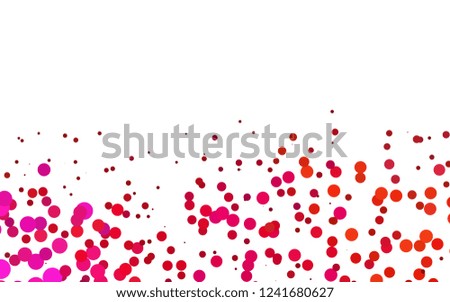 Light Pink, Yellow vector cover with circles. Glitter abstract illustration with blurred drops of rain. Design for posters, banners.