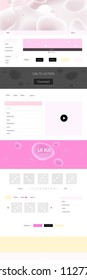 Light Pink, Yellow vector design ui kit with curved circles. Colorful illustration in abstract memphis style with gradient. This sample is for your landing page.