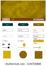 Light Pink, Yellow vector design ui kit with universe stars. Decorative ui kit design in abstract style with colorful sky. Beautiful layout for websites, landing pages.