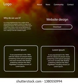 Light Pink, Yellow vector design ui kit with universe stars. Beautiful ui ux kit with colorful sky in its header. This sample is for your website.