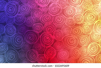 Light Pink, Yellow vector doodle blurred pattern. Blurred decorative design in Indian style with roses. Brand-new design for your business.