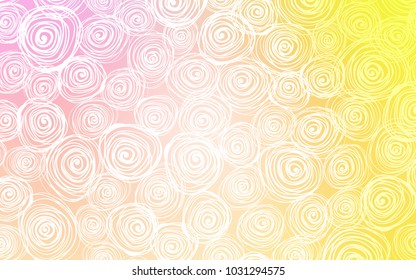 Light Pink, Yellow vector doodle bright background. Decorative shining illustration with doodles on abstract template. The textured pattern can be used for website.