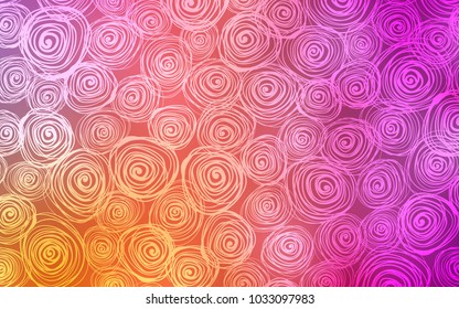 Light Pink, Yellow vector doodle blurred background. A vague abstract illustration with roses in doodles style. The pattern can be used for coloring books and pages for kids.