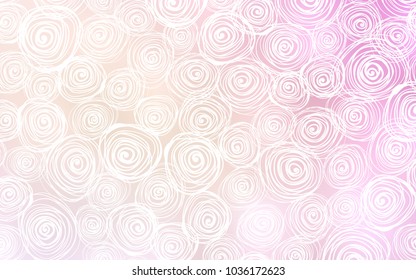 Light Pink, Yellow vector doodle bright pattern. A vague abstract illustration with roses in doodles style. Hand painted design for web, leaflet, textile.