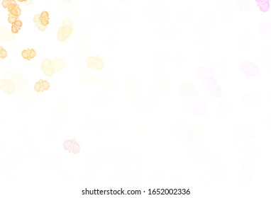 Light Pink, Yellow vector doodle texture with flowers. Modern abstract illustration with flowers. Brand new design for your business.