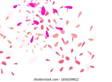 Light Pink, Yellow vector doodle pattern with leaves. leaves on elegant natural pattern with gradient. Doodle design for your web site.