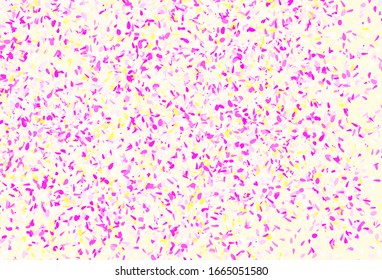 Light Pink, Yellow vector doodle layout with leaves. An elegant bright illustration with leaves in Natural style. Template for backgrounds of cell phones.