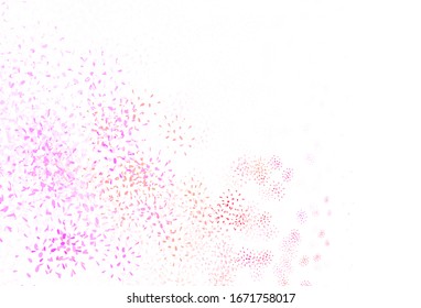 Light Pink, Yellow vector doodle backdrop with leaves. Doodle illustration of leaves in Origami style with gradient. New design for your business.