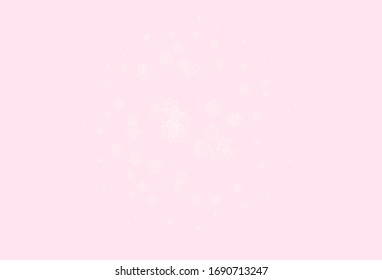 Light Pink, Yellow vector doodle background with flowers. Creative illustration in blurred style with flowers. New design for your business.