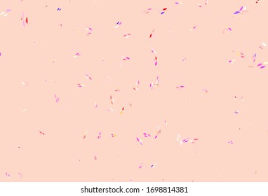 Light Pink, Yellow vector doodle layout with leaves. leaves on elegant natural pattern with gradient. New template for your brand book.