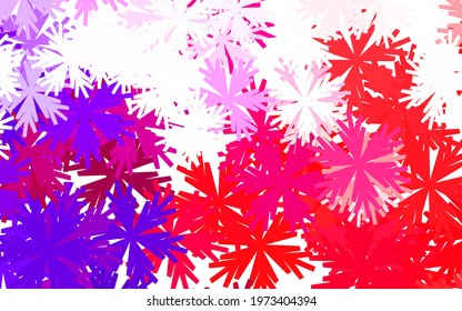 Light Pink, Yellow vector doodle background with flowers. Shining colored illustration with flowers. Hand painted design for web, leaflets.