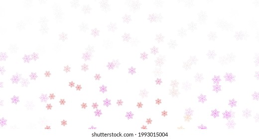 Light pink, yellow vector doodle template with flowers. Modern design with gradient Flowers on abstract background. Smart design for wrapping, wallpapers.