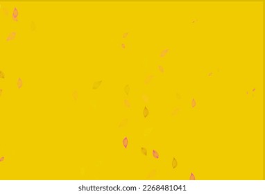 Tapa de doodle vectorial amarillo rosa claro. Ilustración decorativa con hojas coloridas abstractas. El mejor diseño borroso para su negocio.