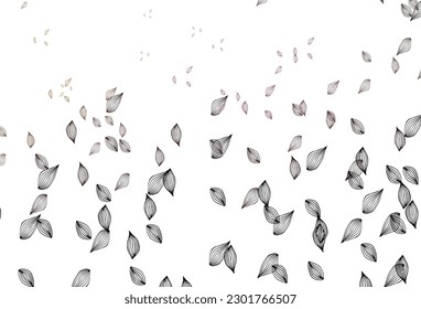 Light Pink, Yellow vector doodle pattern. New colorful illustration in doodle style with leaves. New template for your brand book.