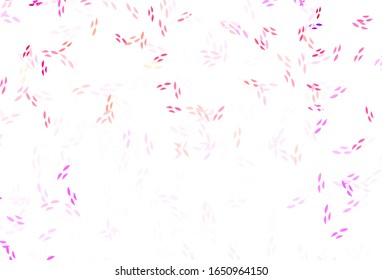 Light Pink, Yellow vector elegant wallpaper with leaves. Sketchy doodles with leaves on blurred background. Pattern for wallpapers, coloring books.