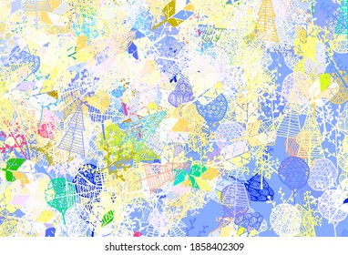 Light Pink, Yellow vector elegant pattern with trees, branches. Creative illustration in abstract style with trees. Brand new style for your business design.