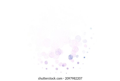 Light Pink, Yellow vector elegant background with roses. Sketchy doodle flowers on white background. New template for your design.