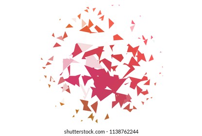 Light Pink, Yellow vector geometric simple minimalistic background, which consist of triangles on white background. Triangular pattern with gradient for your business design. 