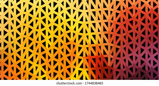 Diseño poligonal vectorial geométrico rosa claro, amarillo y amarillo. Nueva ilustración colorida con formas de triángulos degradados. Diseño moderno para tus aplicaciones.