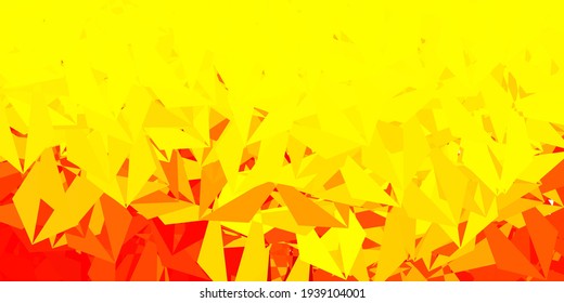 Diseño poligonal vectorial geométrico rosa claro, amarillo. Ilustración abstracta con triángulos de gradiente elegantes. Fondo de escritorio para tus aplicaciones web.