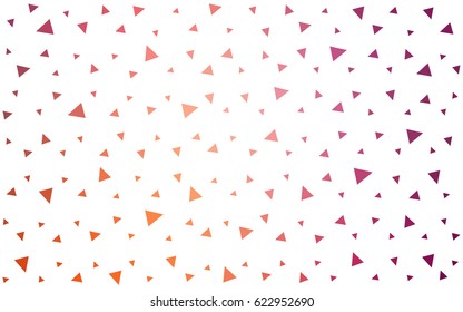 Light Pink, Yellow vector geometric simple minimalistic background, which consist of triangles on white background. Triangular pattern with gradient for your business design. 