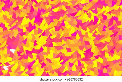 Light Pink, Yellow vector geometric simple minimalistic background, which consist of triangles on white background. Triangular pattern with gradient for your business design. 