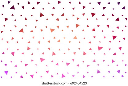 Light Pink, Yellow vector geometric simple minimalistic background, which consist of triangles on white background. Triangular pattern with gradient for your business design. 