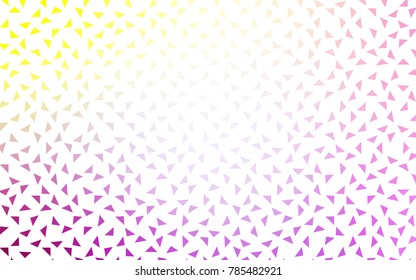 Light Pink, Yellow vector geometric simple minimalistic background, which consist of triangles on white background. Triangular pattern with gradient for your business design. 