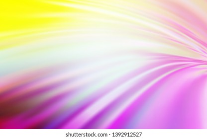Light Pink, Yellow vector glossy abstract background. Colorful abstract illustration with gradient. Completely new design for your business.