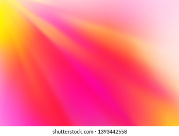 Light Pink, Yellow vector glossy abstract template. A vague abstract illustration with gradient. The template for backgrounds of cell phones.