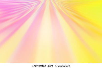 Light Pink, Yellow vector glossy abstract layout. A completely new colored illustration in blur style. New way of your design.