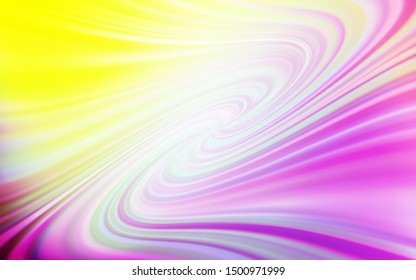 Light Pink, Yellow vector glossy abstract backdrop. Shining colored illustration in smart style. Background for designs.