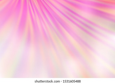 Light Pink, Yellow vector glossy abstract backdrop. Glitter abstract illustration with gradient design. Smart design for your work.