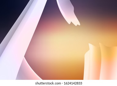 Light Pink, Yellow vector glossy abstract layout. Abstract colorful illustration with gradient. New design for your business.