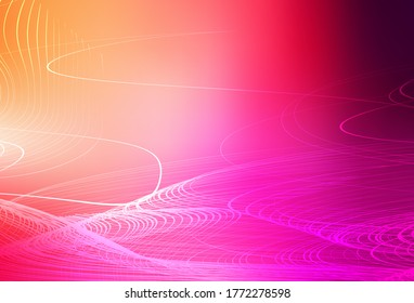 Light Pink, Yellow vector glossy abstract backdrop. Glitter abstract illustration with gradient design. New style design for your brand book.