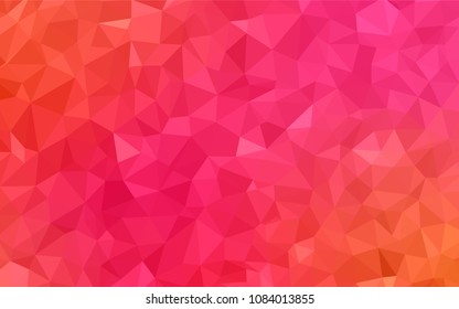 Light Pink, Yellow vector gradient triangles template. Shining colorful illustration with triangles. Textured pattern for your backgrounds.