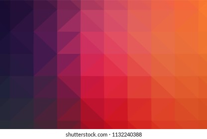 Light Pink, Yellow vector gradient triangles pattern. Geometric illustration in Origami style with gradient.  Template for cell phone's backgrounds.