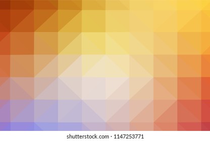 Light Pink, Yellow vector gradient triangles texture. Glitter abstract illustration with an elegant triangles. A new texture for your web site.