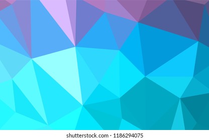 Light Pink, Yellow vector gradient triangles template. Shining polygonal illustration, which consist of triangles. Completely new template for your banner.