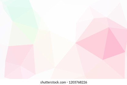 Light Pink, Yellow vector gradient triangles pattern. A sample with polygonal shapes. Polygonal design for your web site.