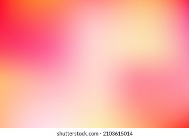 Dibujo de desenfoque de gradiente vectorial amarillo rosa claro. Ilustración de color abstracta en estilo borroso con gradiente. Patrón inteligente para sitios web.