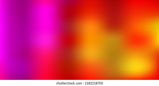 Light pink, yellow vector gradient blur background. Shining colorful blur illustration in abstract style. Background for mobile phones.