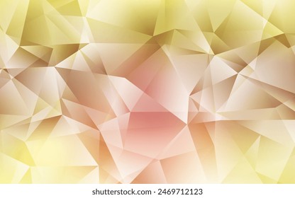 Light Pink, Yellow vector gradient triangles pattern. Shining colorful illustration with triangles. A completely new design for your leaflet.