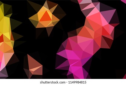 Light Pink, Yellow vector hexagon mosaic texture. Modern geometrical abstract illustration with gradient. The textured pattern can be used for background.